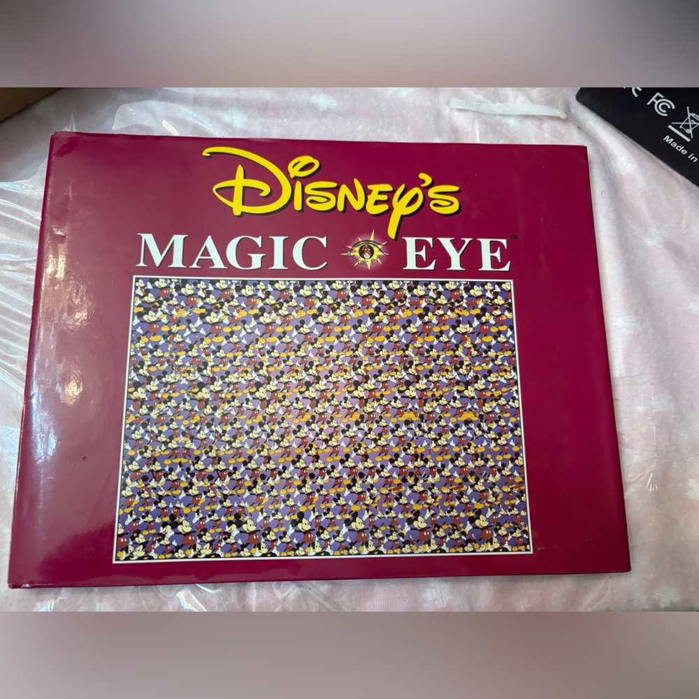 Vintage Disney's images Magic Eye large hardcover book & jacket nostalgic kids